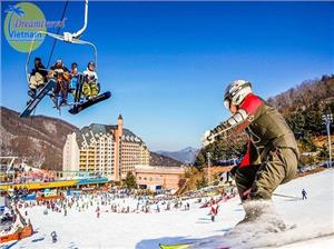 2 điểm làm nên sức hấp dẫn của những khu trượt tuyết xứ Hàn